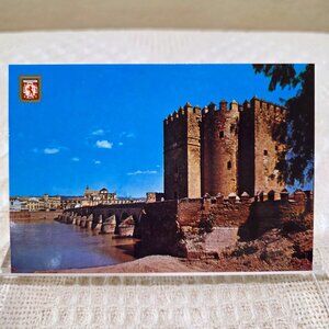 Vintage Tower of Calahorra Fortress Roman Bridge Cordoba # 760 Postcard Unposted
